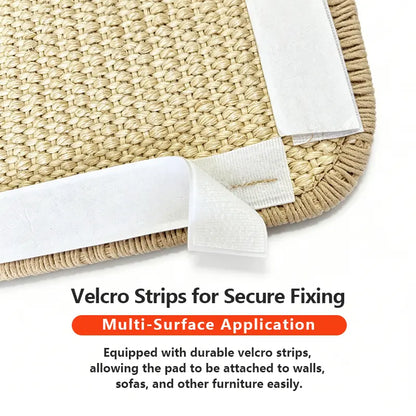 Durable Natural Sisal Cat Scratch Pads for Wall and Sofa - Versatile Claw Grinding Accessories for All Cat Breeds
