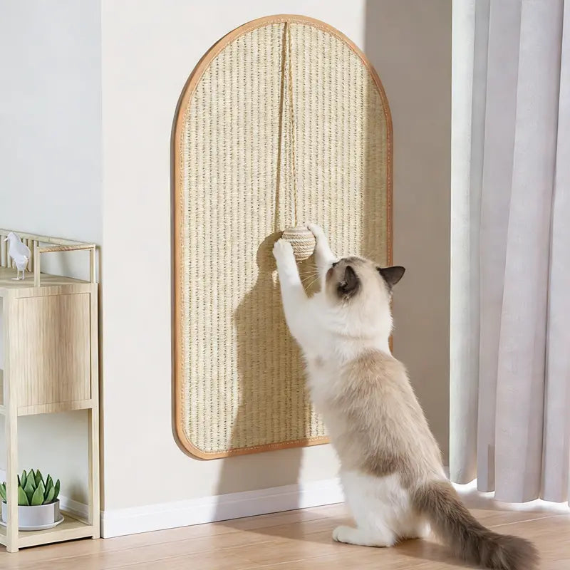 Durable Natural Sisal Cat Scratch Pads for Wall and Sofa - Versatile Claw Grinding Accessories for All Cat Breeds