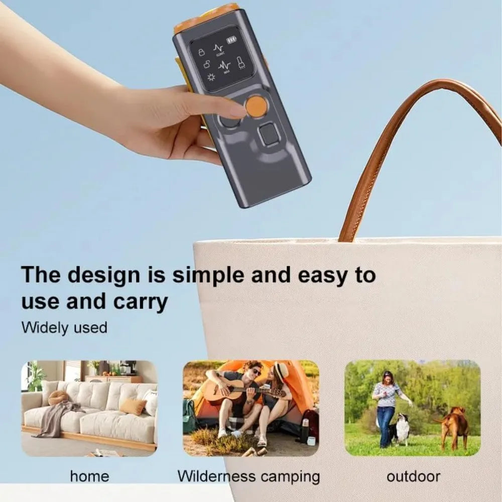 New Dog Training Device Rechargeable anti Dog Bark Stop-Barking Deterrent Device Pet Dog Repeller Ultrasonic with LED Flashlight